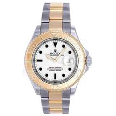 Rolex Stainless Steel and Yellow Gold Yacht-Master Wristwatch Ref 16623
