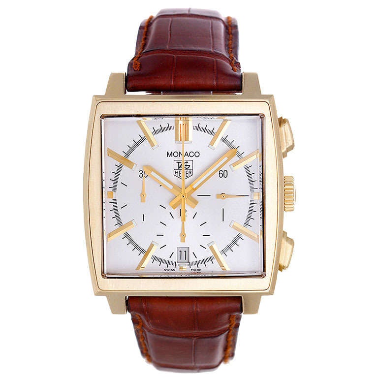 Tag Heuer Yellow Gold Monaco Chronograph Wristwatch