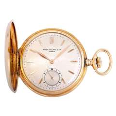 Orologio da tasca con cassa da caccia in oro giallo Patek Philippe
