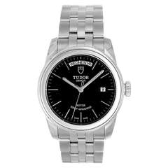 Tudor Stainless Steel Glamour Day-Date Wristwatch Ref 56000