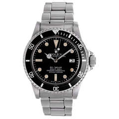 Retro Rolex Stainless Steel Sea-Dweller Wristwatch with Date Ref 1665 circa 1977