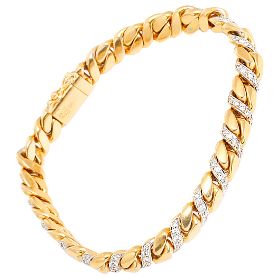Amazing Patek Philippe Diamond Yellow Gold Bracelet