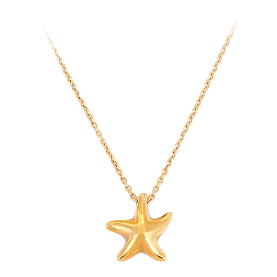 Tiffany & Co. Elsa Peretti Gold Starfish Necklace