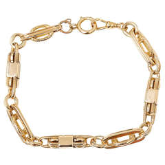 Antique Yellow Gold Watch Chain/Bracelet