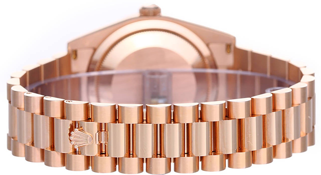 Rolex Rose Gold President Day-Date Wristwatch Ref 118205
