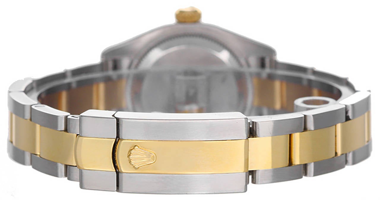 Rolex Lady's Yellow Gold Stainless Steel Datejust Wristwatch Ref 179173