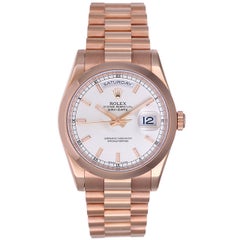 Rolex Rose Gold President Day-Date Wristwatch Ref 118205