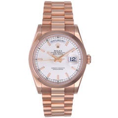 Rolex Rose Gold President Day-Date Wristwatch Ref 118205 10