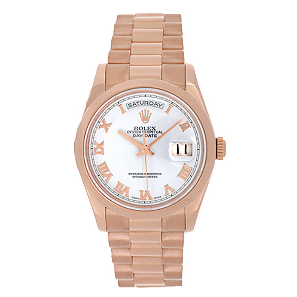 Rolex Rose Gold President Day/Date Wristwatch Ref 118205