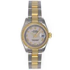 Rolex Lady's Yellow Gold Stainless Steel Datejust Wristwatch Ref 179173 9