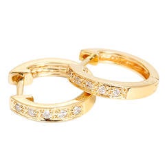 KC Designs Diamond Gold Mini Hoop Earrings