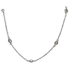 Amazing Marquise-Cut Diamond Gold Necklace