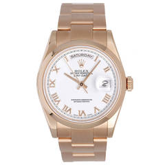 Rolex Rose Gold President Day-Date Automatic Wristwatch Ref 118205 6
