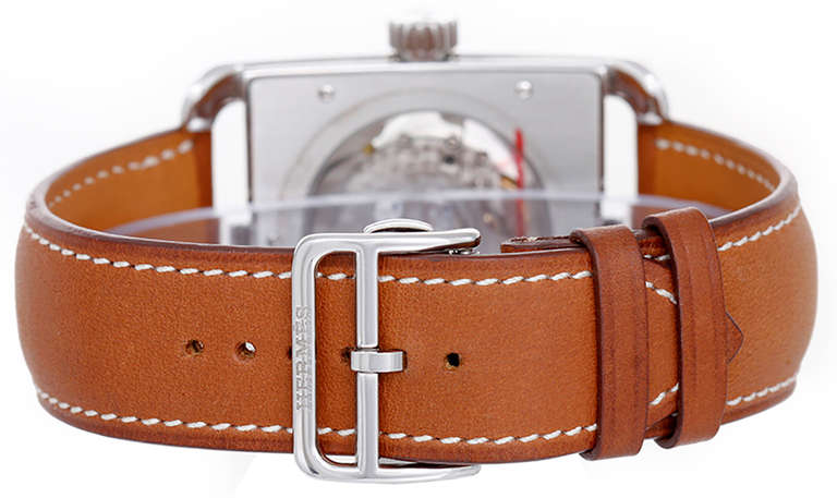 Hermes Stainless Steel Cape Cod Automatic Wristwatch In Excellent Condition In Dallas, TX