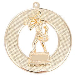 Yellow Gold Fly Fisherman Charm