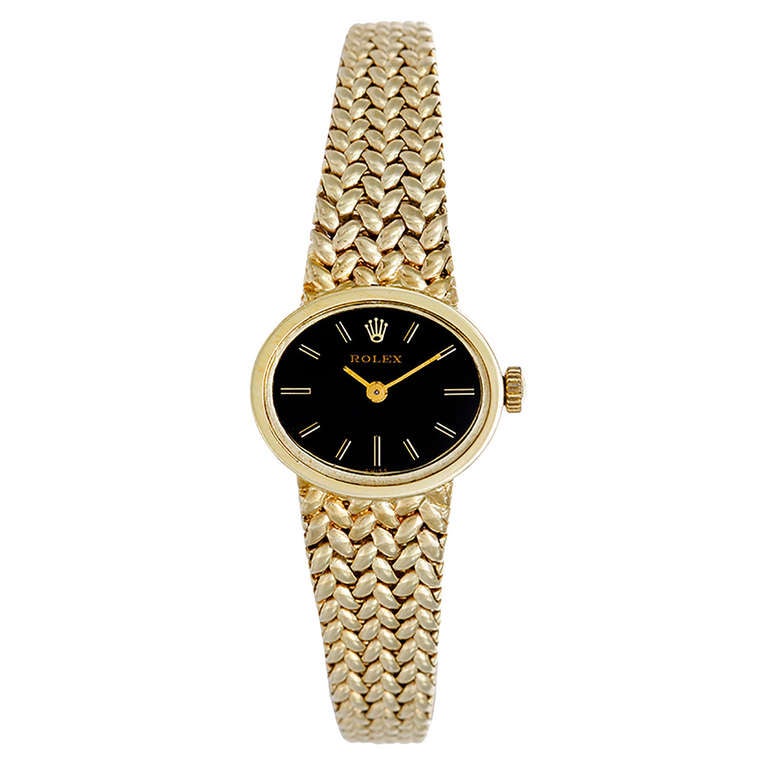 Rolex Lady's Yellow Gold Bracelet Watch