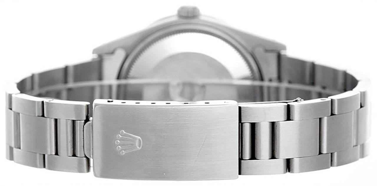 Rolex Stainless Steel Oyster Date Blue Dial Automatic Wristwatch Ref 15000