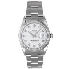 Rolex Stainless Steel Diamond Datejust Automatic Wristwatch Ref 16200 10