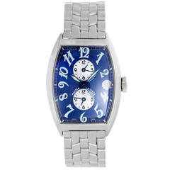 Franck Muller Stainless Steel Master Banker 3 Time Zone Automatic Wristwatch