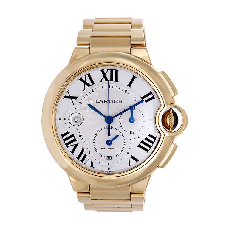 Cartier Ballon Bleu Chronograph Yellow Gold Men's Watch W6920008