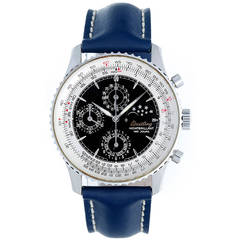 Vintage Breitling Stainless Steel Montbrillant 1461 Moonphase Wristwatch Ref A19030