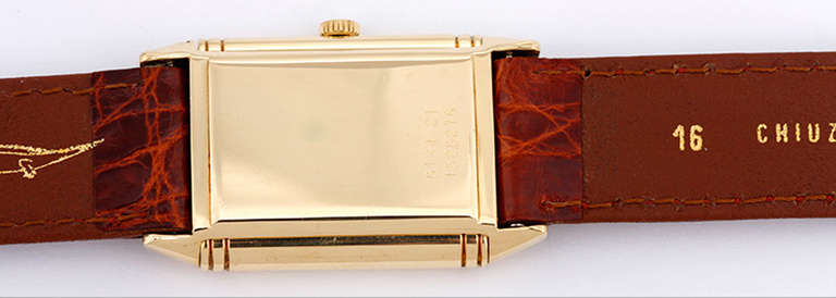 Men's Jaeger-LeCoultre Yellow Gold Reverso Wristwatch