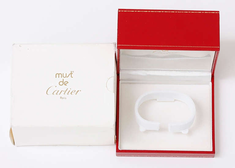 Women's or Men's Cartier Silver-Gilt Must de Cartier Wristwatch circa 1990s