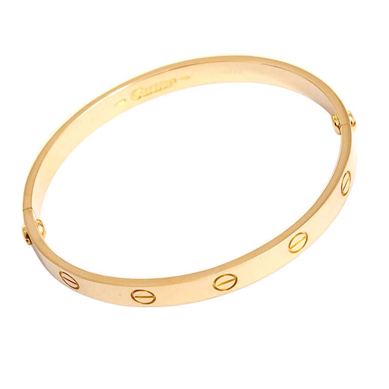 Cartier Love Bracelet Yellow Gold Size 17 with Screwdriver