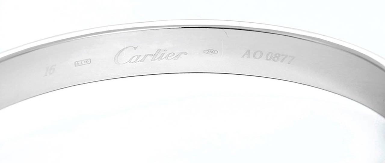 Cartier Gold Love Bangle Bracelet with Screwdriver In Excellent Condition In Dallas, TX