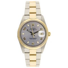 Rolex Yellow Gold Stainless Steel Date Automatic Wristwatch Ref 15203 12