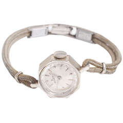 Rolex Lady's White Gold Octagonal Wristwatch circa 1960s