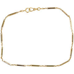 Vintage Yellow Gold 15-inch Pocket Watch Chain 10.3 grams 11