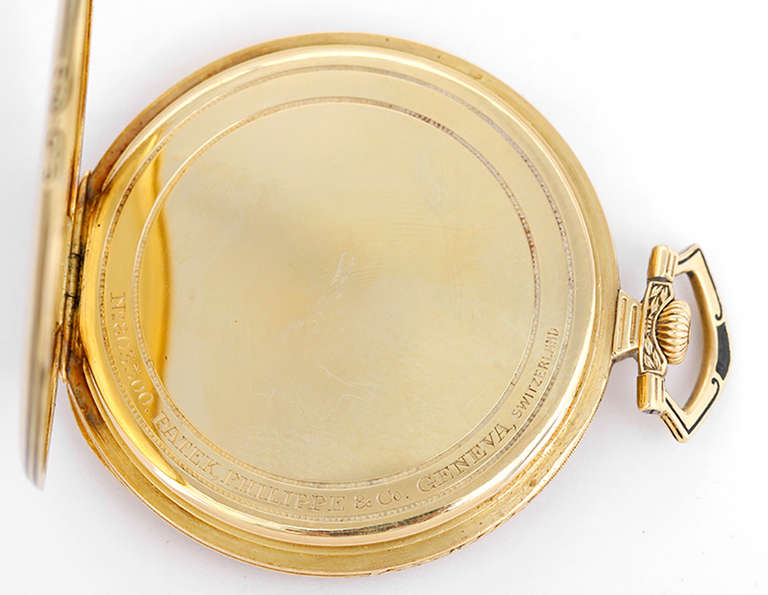 Art Deco Patek Philippe Yellow Gold Open Face Pocket Watch