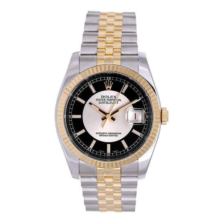 Rolex Stainless Steel and Yellow Gold Datejust Wristwatch Ref 116233 circa 2000s