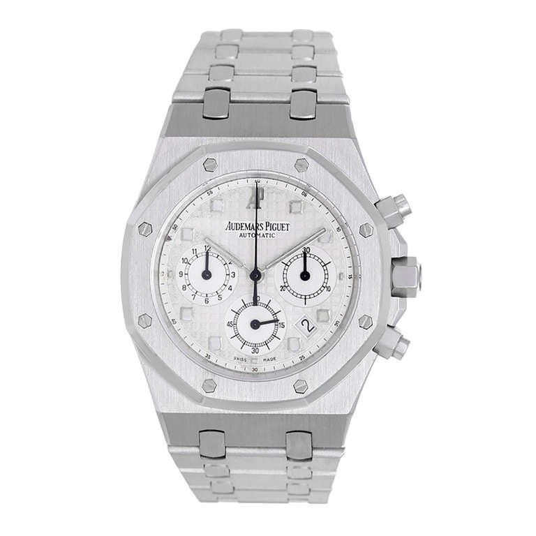 Audemars Piguet White Gold Royal Oak Chronograph Wristwatch