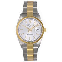 Rolex Yellow Gold Stainless Steel Chronometer Automatic Wristwatch Ref 15223 11