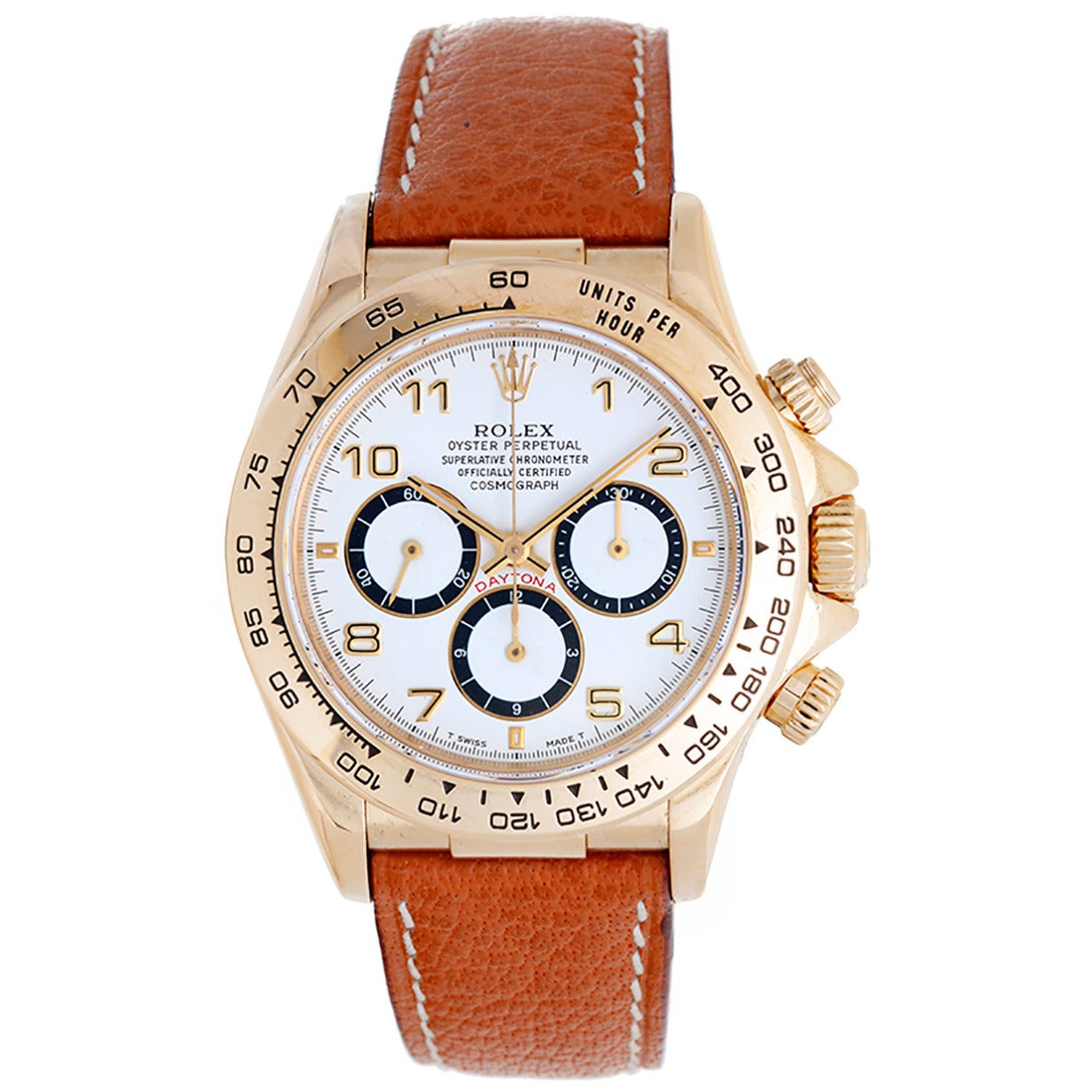 Rolex Yellow Gold Daytona Cosmograph Automatic Wristwatch Ref 116518
