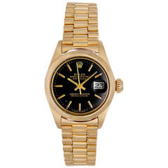 Rolex Lady's Yellow Gold Datejust Wristwatch Ref 6917 circa 1980s