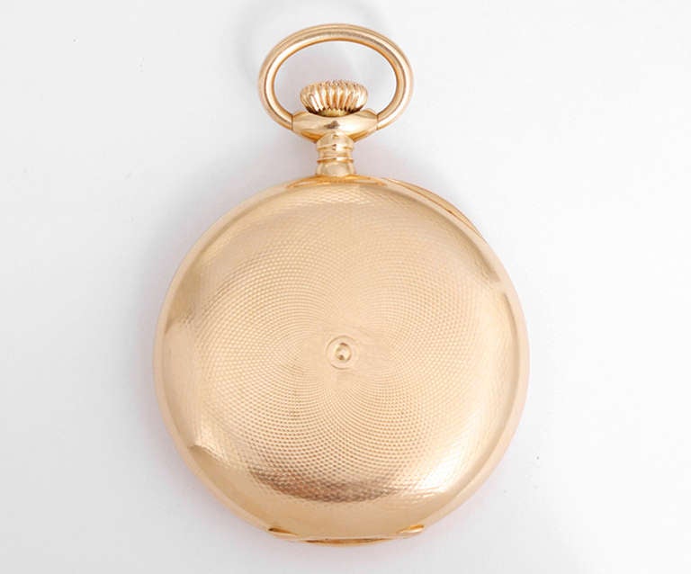 Patek Philippe Yellow Gold Hungting Case Pocket Watch circa 1910s 1