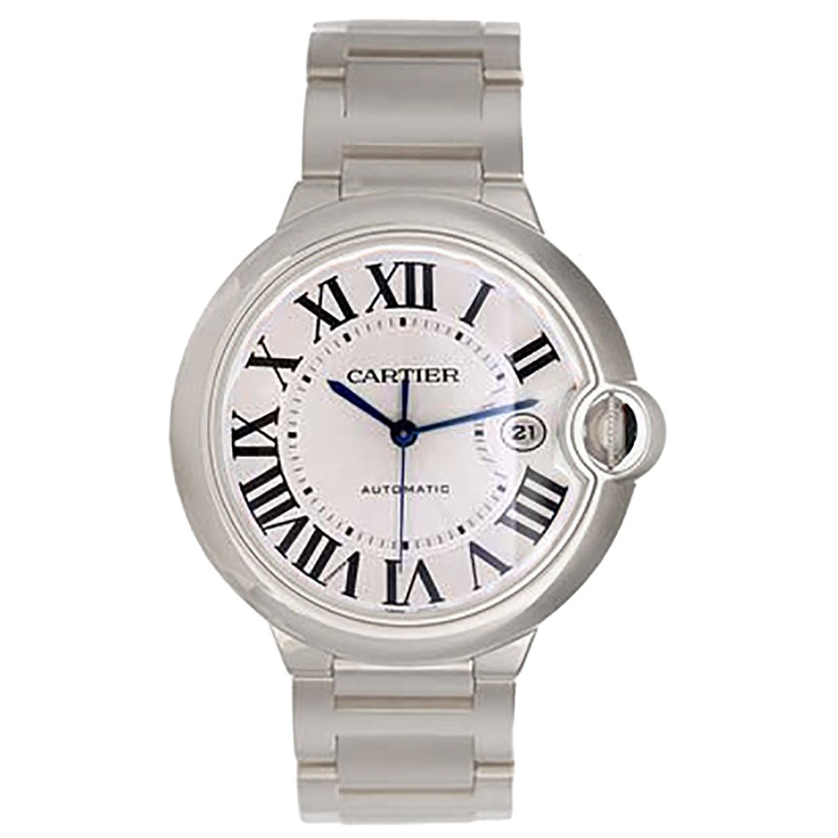 Cartier White Gold Ballon Bleu Automatic Wristwatch Ref W69003Z2