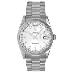 Rolex White Gold Day-Date President Wristwatch Ref 118209
