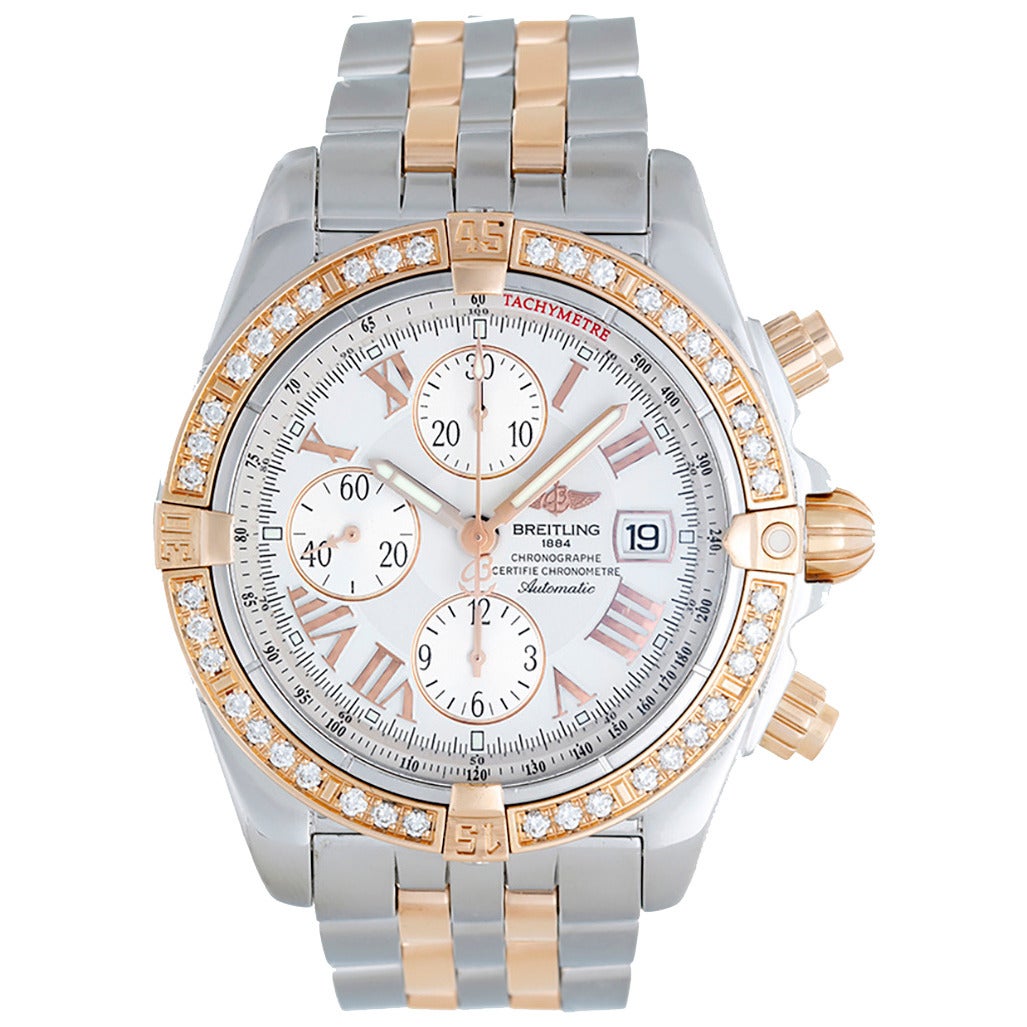breitling rose gold chronograph