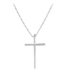 Mizuki Diamond Gold Cross Necklace 6