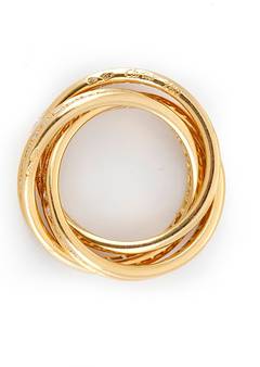 Cartier Trinity Diamond Gold Band Ring