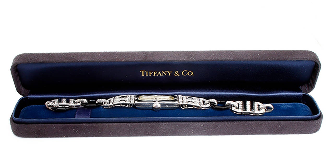 Women's Tiffany & Co. Ladies Platinum Diamond Manual Wind Wristwatch