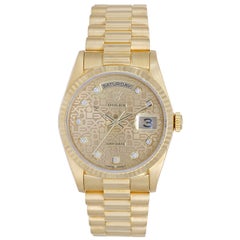 Rolex Yellow Gold President Day-Date Jubilee Diamond Dial Wristwatch Ref 18238