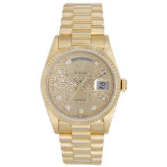 Rolex Yellow Gold President Day-Date Jubilee Diamond Dial Wristwatch Ref 18238 8