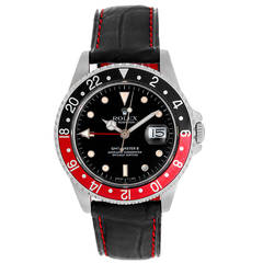 Men's Rolex GMT-Master II Men's Watch with Black Strap Band 16710