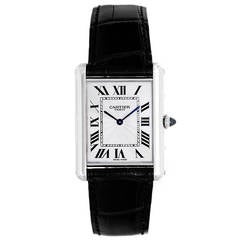 Retro Cartier Platinum Tank Louis Wristwatch