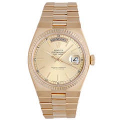 Rolex Yellow Gold Oysterquartz Day-Date Wristwatch Ref 19018 circa 1980s